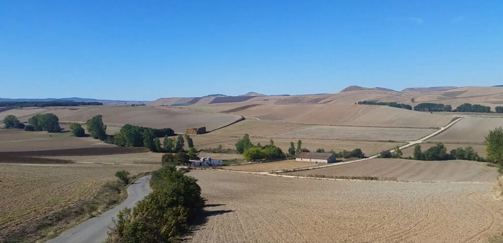 Open roads on the Camino de Santiago